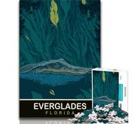 Alligator in Everglades Puzzles 1000 Pieces for Adults,Challenging To Complete But Fun And Humorous Unique Home Decor And Gifts 38x26cm