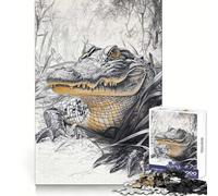 Alligator in The Grass 1000 Piece Jigsaw Puzzles for Adults Teenagers Focus Training Quiet Recreation Fine Edges Joyful Xmas (50x75cm)