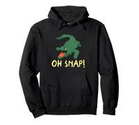 Alligator Oh Snap Funny Reptile Swamp Wildlife Humor Saying Pullover Hoodie