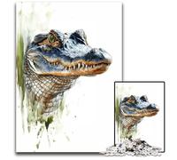 Alligator Portrait Jigsaw Puzzles for Adults 1000 Jigsaw Puzzles for Adults for Teenager & Families Perfect DIY Decor & BrainTeasing Challenge 1000 PCS(38x26cm)