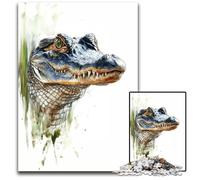 Alligator Portrait Jigsaw Puzzles for Adults 1000 Piece Difficult Puzzles for Adults Brain Challenge Gift Educational Activity for Teenagers 1000 PCS(75x50cm)