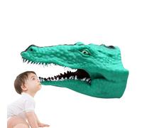 Alligator Puppet - Cartoon Realistic Crocodile Shark Dinosaur Toy Hand Puppets | Soft Rubber Animal Head Hand Toy, Swimming Pool Beach Bathing Toys for Party Favor, Teaching Props, Story Telling