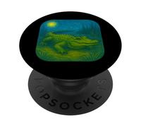 Alligator Reptile Swamp Louisiana - Animal Zoo Zoologist PopSockets Adhesive PopGrip