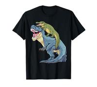 Alligator Riding Dinosaur T Rex Crocodile Dino Gator Funny T-Shirt