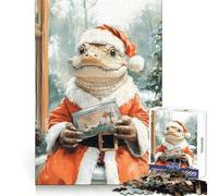 Alligator Santa Claus 1000 Piece Puzzle For Adults Cognitive Skill Casual Relaxation Solid Lock Chic Xmas Gift (50x75cm)
