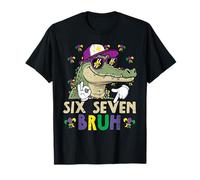 Alligator Six Seven Bruh 6 7 Mardi Gras 67 Boys Kids Youth T-Shirt