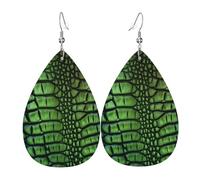 Alligator Skin Faux Leather Teardrop Earrings, Fashion Lightweight Drop Dangle Earrings Leather Earrings For Women Weddings, Parties, Ceremonies, Banquets, Gifts