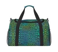 Alligator Skin Print Everyday Use Travel Duffle Bag Large Capacity Travel Bag Stylish Functional Bag, Black, One Size