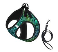 Alligator Skin Printing Dog Summer Harness,Soft Light Puppy Vest,Breathable Pet Harness Reflective For Easy Walking