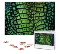 Alligator Skin Wooden Puzzles 1000 Pieces Personalized Jigsaw Puzzle For Adults Interesting Custom Photo Puzzles Gift For Holiday Birthday Wedding Anniversay