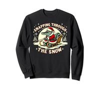 Alligator Snapping Through The Snow, Gator Hunting Christmas Sweatshirt