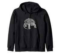Alligator Snapping Turtle Reptile Wildlife Zip Hoodie