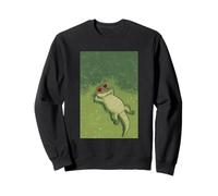 Alligator Sunbathing on a green grass Summer Vibe Sweatshirt