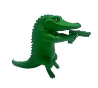 Alligator Table Statue - 3D Printed Animal Decor, Realistic Figure with Detailed Design, Exhibition Ornament, Desk Accent, Decorative Sculpture for Interior Decoration and Improvement