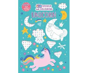 Alligator Unicorn Gem Sticker Book, Whimsical Fantasy, Pink, Gem Sticker Book, Colouring Activities for Children, Crafting for Kids