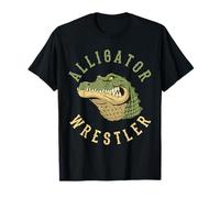 Alligator Wrestler Retro Design Crocodile Head T-Shirt