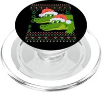 Alligators Ugly Xmas Sweater Christmas Cartoon Gator PopSockets PopGrip for MagSafe