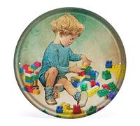Allijune Some Boy are Just Born with Legos in Their Souls Sign,Vintage Style Round Tin Sign Wall Sign Wall Decor Gift for Mom, Dad, Friends Tin Sign 12X12 Inch
