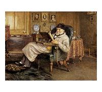 Allingham Portrait Study Thomas Carlyle Painting Large Wall Art Print Canvas Premium Mural