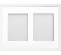Allington Range 16x12-inch White Picture Photo Frame with White 2-Aperture Mount for Image Size 8x6-inch