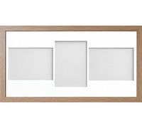 Allington Range 20x10-inch Beech Picture Photo Frame with White 3-Aperture Mount for Image Size 7x5-inch (LPL)