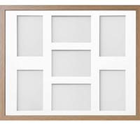 Allington Range 20x16-inch Beech Picture Photo Frame with White 7-Aperture Mount for Image Size 6x4-inch