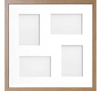 Allington Range 40x40-cm Beech Picture Photo Frame with White 4-Aperture Mount for Image Size 6x4-inch (Mix)