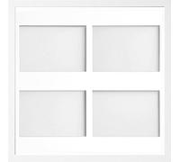 Allington Range 40x40-cm White Picture Photo Frame with White 4-Aperture Mount for Image Size 7x5-inch (Landscape)