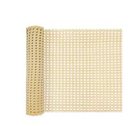 ALLINKIT 14inch Width Cane Webbing 80inch Length,PE Plastic Cane Webbing Roll,Rattan Canning Material Sheets for Caning Projects, Woven Open Mesh Cane for Furniture, Chair, Cabinet, Ceiling, Bed
