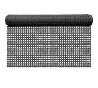 ALLINKIT 24 Inch Width Cane Webbing Roll, 3.3 Feet Length Black Rattan Sheet,Plastic PE Cane Rattan Webbing,Handwoven Fabric for Furniture Basket Repair DIY Handicrafts DIY Craft