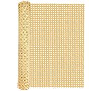 ALLINKIT 24inch X 6.6 Feet Rattan Roll,Plastic Durable, Weather-Resistant Rattan Cane Material,Cane Webbing Roll,Rattan Sheet for Furniture Chair Cabinet Ceiling Sheet Caning Projects