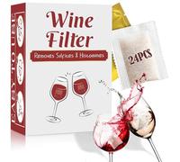 Allinko Wine Filters (24 Pack), Remove Sulfite Tannin and Histamines, All Natural Ingredients, Wine Allergy Sensitivity Prevention, Stop Wine Headaches Nausea