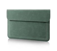 Allinside 13 Inch Laptop Sleeve Case for MacBook Air 13 2018-2026 (A2681/A3113/A3240/A2337/M5 A3449)/MacBook Pro 13 2016-2022 (A2289/A2251/M1/M2 A2338), PU Leather Envelope Laptop Case, Dark Green