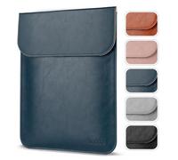 Allinside 13 inch Laptop Sleeve Case for MacBook Air 13 2022-2025 (M2 A2681 M3 A3113 M4 A3240)/MacBook Pro 13 2020-2022 (A2251 A2289 A2338 M1 M2), PU Leather Laptop Case Cover, Blue