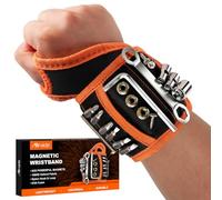 Allinside Magnetic Wristband for Tools,Tool Belt Wrist Band with 15 Powerful Magnet,Adjustable Wrist Magnetic Screw Holder,Gifts for Dad,Mechanics, Woodworker, Handyman