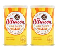 Allinson Dried Active Yeast 2X125g - Instant Yeast for Homemade Bread, Rolls & Pizza Dough - Ideal for Hand Baking & Bread Machines - Vegan & Vegetarian Friendly