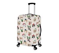 Allinterest - Travel Luggage Cover Washable Anti Scratch Dustproof for Women Men, Beige Christmas Cats, G
