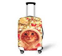 Allinterest - Travel Luggage Cover Washable Anti Scratch Dustproof for Women Men, Christmas Cat-1, G