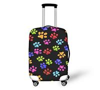 Allinterest - washable luggage cover suitcase protector colorful accessories luggage cover for women girls, Colorful Dog Paws 2, G