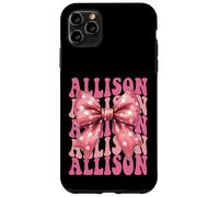 ALLISON Name Coquette Bow Aesthetic for Women Girls Case for iPhone 11 Pro Max