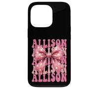 ALLISON Name Coquette Bow Aesthetic for Women Girls Case for iPhone 13 Pro