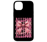 ALLISON Name Coquette Bow Aesthetic for Women Girls Case for iPhone 14 Plus