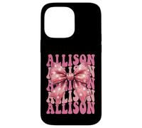 ALLISON Name Coquette Bow Aesthetic for Women Girls Case for iPhone 14 Pro Max