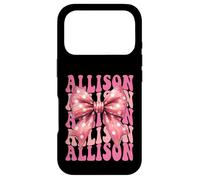 ALLISON Name Coquette Bow Aesthetic for Women Girls Case for iPhone 17 Pro