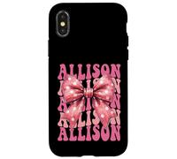ALLISON Name Coquette Bow Aesthetic for Women Girls Case for iPhone X/XS