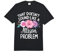 Allison Personalized Cute Flower Girls Allison Name Comfort Colors Adult Heavyweight T-Shirt