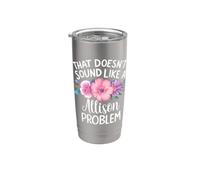 Allison Personalized Cute Flower Girls Allison Name Stainless Steel Insulated Tumbler
