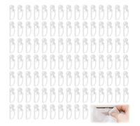 ALLisWE 100PCS Curtain Track Gliders, Rollers, Rails, Sliders, Hooks - Plastic, White - Effortless Gliding for Window, Door, Shower Curtains