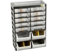 Allit VarioPlus Storage Bin 305x435x170mm Black/Grey/Yellow 458140