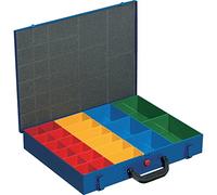 Allit Metal Hardware Box with 23-Removable Compartments in 4-Different Sizes, Blue, 454120